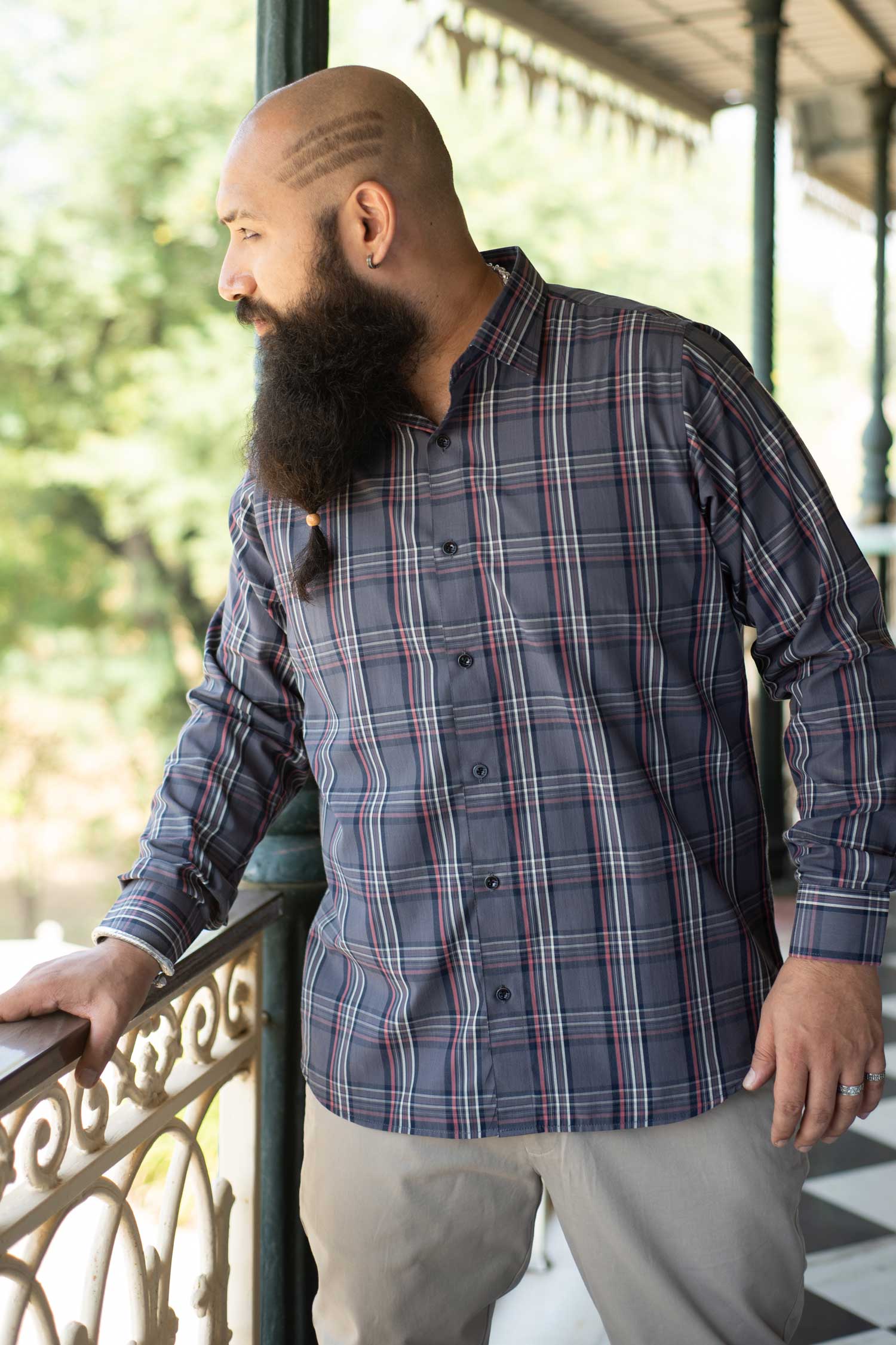 Tonalcheck- Grey and White Checks Shirt