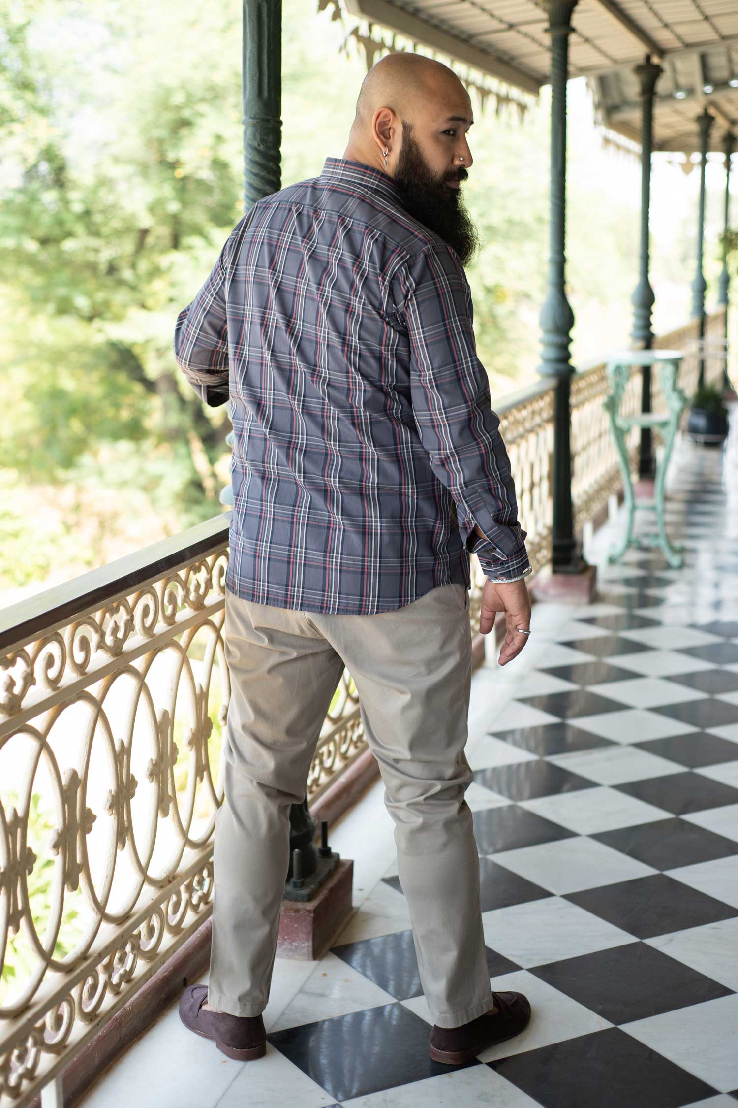 Tonalcheck- Grey and White Checks Shirt