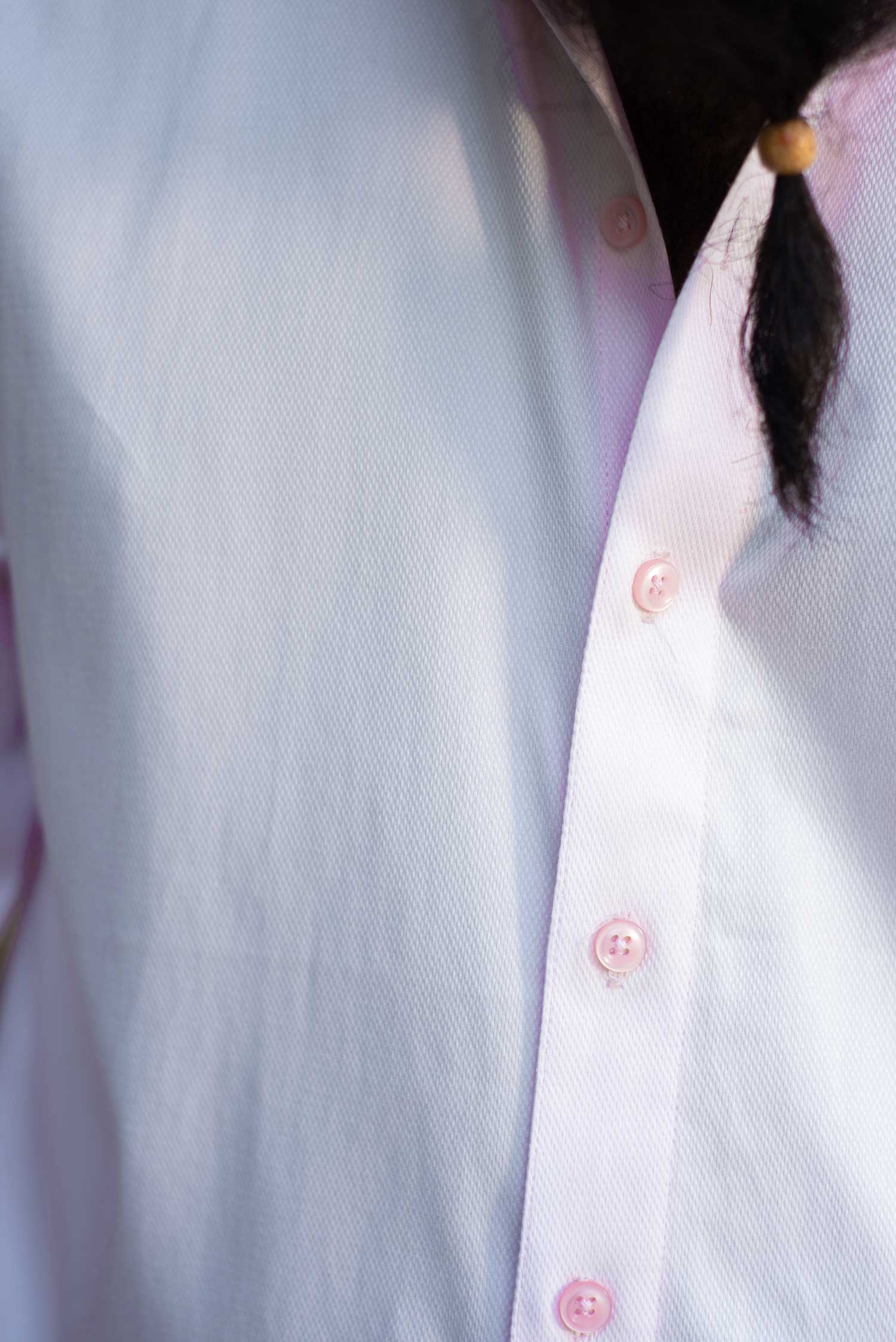 Swan - Pink Dobby Knit Giza Cotton Shirt (Plus Size)